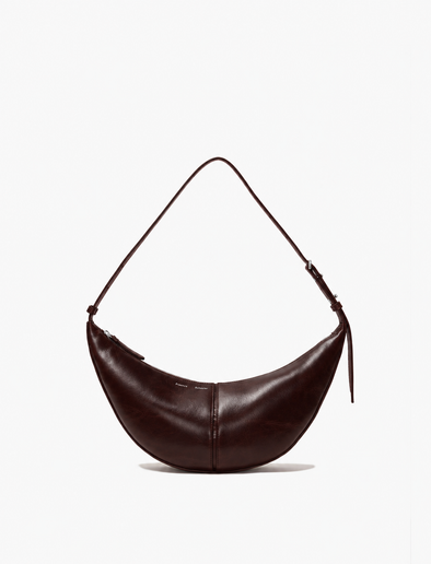 Proenza Schouler Front image of Slide Bag in Pull Up Calf in Dark Brown