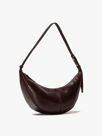 Proenza Schouler Side image of Slide Bag in Pull Up Calf in Dark Brown
