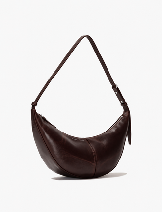 Proenza Schouler Side image of Slide Bag in Pull Up Calf in Dark Brown