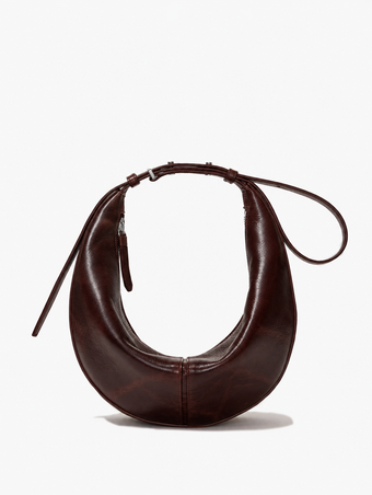 Proenza Schouler Front image of Slide Bag in Pull Up Calf in Dark Brown