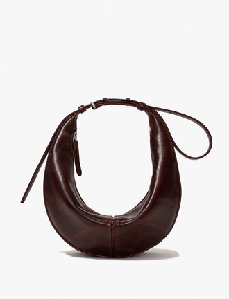 Proenza Schouler Front image of Slide Bag in Pull Up Calf in Dark Brown