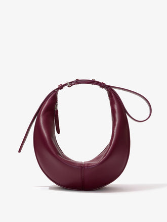 Proenza Schouler front image of Slide Bag in DARK RED cinched