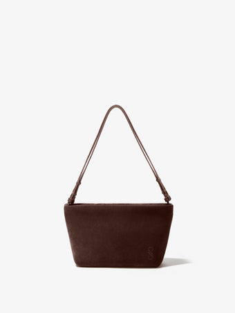 Back image of Bond Bag in Suede in Chocolate