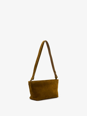 Proenza Schouler Side image of Bond Bag in Suede in Fern