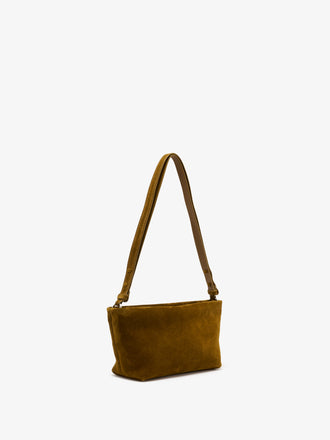 Proenza Schouler Side image of Bond Bag in Suede in Fern