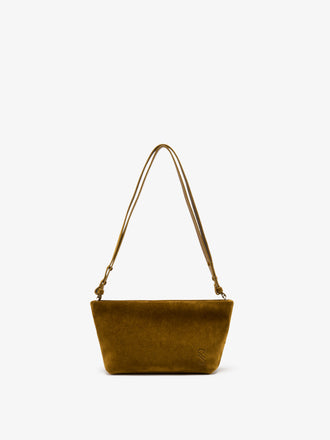 Proenza Schouler Back image of Bond Bag in Suede in Fern