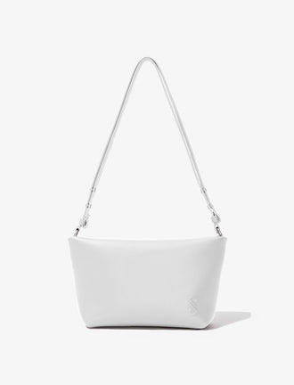 Front image of Bond Bag in Smooth Nappa in WHITE