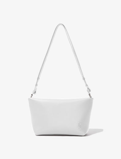 Front image of Bond Bag in Smooth Nappa in WHITE