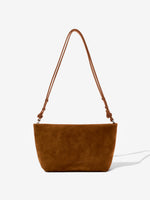 Front image of Bond Bag in Suede in saddle