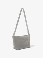 Side image of Bond Bag in Suede in GREY