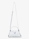 Front image of Mini Park Crossbody Bag in OPTIC WHITE with strap