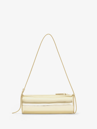 Back image of Silo Bag in Soft Mirrored Fabric in LIGHT GOLD