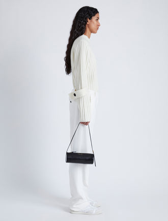 Image of model carrying Silo Bag in black