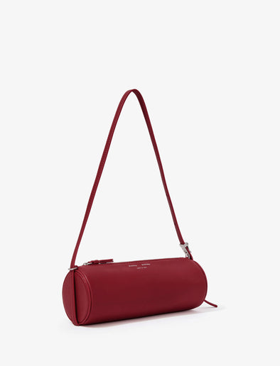 Side image of Silo Bag in Nappa in Rosewood