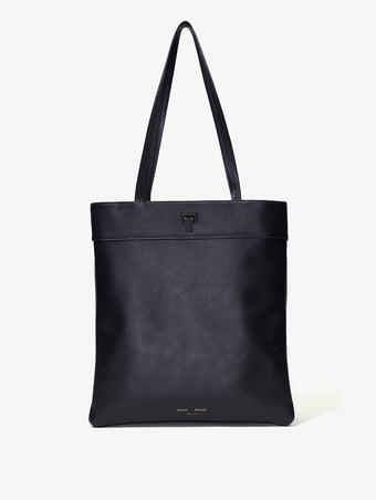 Front image of Split Tote in Nappa in Black