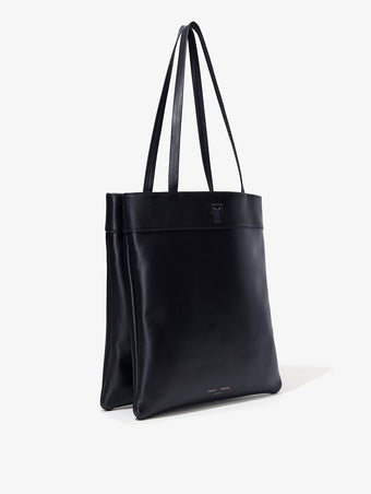 Side image of Split Tote in Nappa in Black