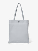 Front image of Split Tote in Nappa in Light Grey