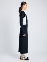 Image of model wearing Slope Shoulder Bag In Soft Spazzolato in OPTIC WHITE