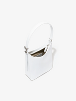 Aerial image of Slope Shoulder Bag In Soft Spazzolato in OPTIC WHITE