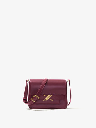 Front image of Monogram Box Bag in DARK RED