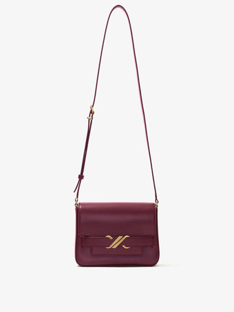 Front image of Monogram Box Bag in DARK RED