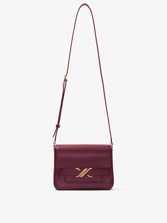 Front image of Monogram Box Bag in DARK RED