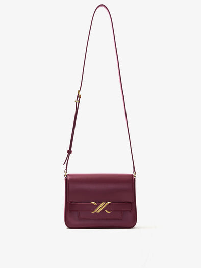 Front image of Monogram Box Bag in DARK RED