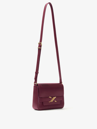 Side image of Monogram Box Bag in DARK RED