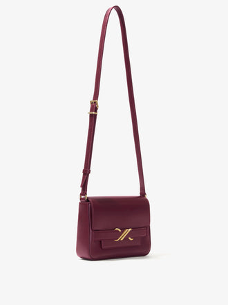 Side image of Monogram Box Bag in DARK RED