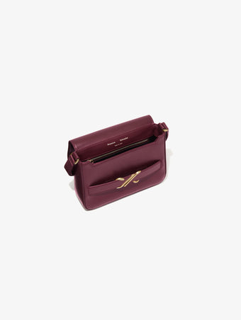 Interior image of Monogram Box Bag in DARK RED