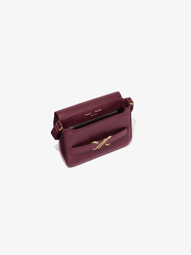 Interior image of Monogram Box Bag in DARK RED