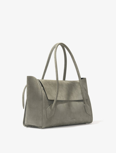 Proenza Schouler Side image of Tate Bag in Nubuck Calf in SLATE