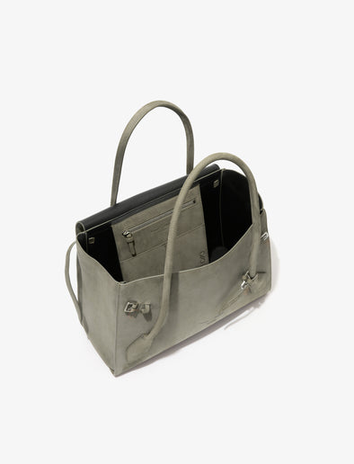 Interior image of Tate Bag in Nubuck Calf in SLATE