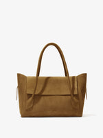 Proenza Schouler Front image of Tate Bag in Nubuck Calf in TOBACCO
