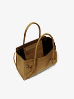 Proenza Schouler Interior image of Tate Bag in Nubuck Calf in TOBACCO