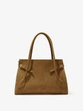 Proenza Schouler Front image of Tate Bag in Nubuck Calf in TOBACCO cinched