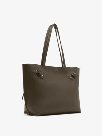 Proenza Schouler Side image of Days Tote in Pebbled Calf Skin in Olive