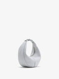 Side image of Mini Slide Bag in Soft Suede in Smoke