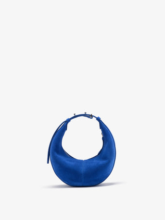 Back image of Mini Slide Bag in Soft Suede in Cobalt