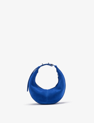 Back image of Mini Slide Bag in Soft Suede in Cobalt