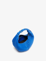 Aerial image of Mini Slide Bag in Soft Suede in Cobalt