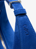 Detail image of Mini Slide Bag in Soft Suede in Cobalt