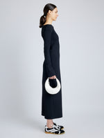 Image of model wearing Mini Slide Bag in WHITE