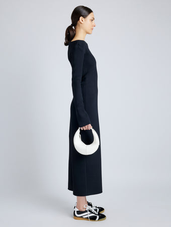 Image of model wearing Mini Slide Bag in WHITE
