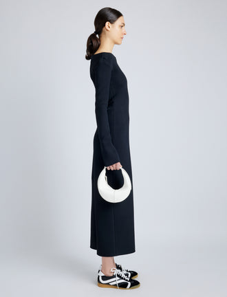 Image of model wearing Mini Slide Bag in WHITE