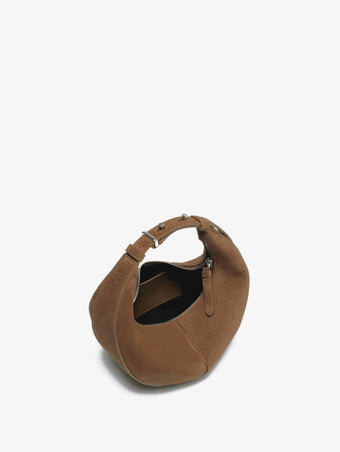 Aerial image of Mini Slide Bag in Soft Suede in Cumin
