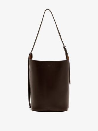 Proenza Schouler Front image of Brant Bucket Bag in Smooth Calf in Chocolate
