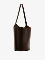 Proenza Schouler Side image of Brant Bucket Bag in Smooth Calf in Chocolate