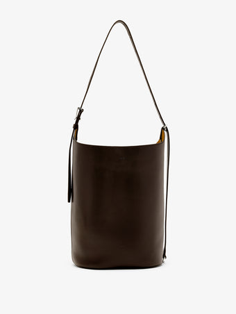 Proenza Schouler Back image of Brant Bucket Bag in Smooth Calf in Chocolate