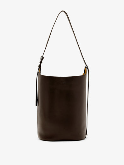 Proenza Schouler Back image of Brant Bucket Bag in Smooth Calf in Chocolate